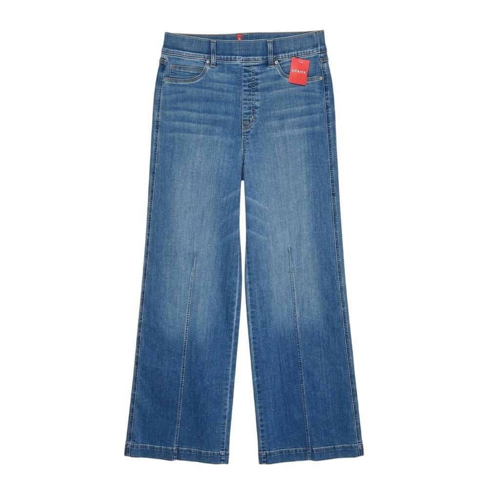 Spanx Seamed Front Wide Leg Jeans Size Large NWT